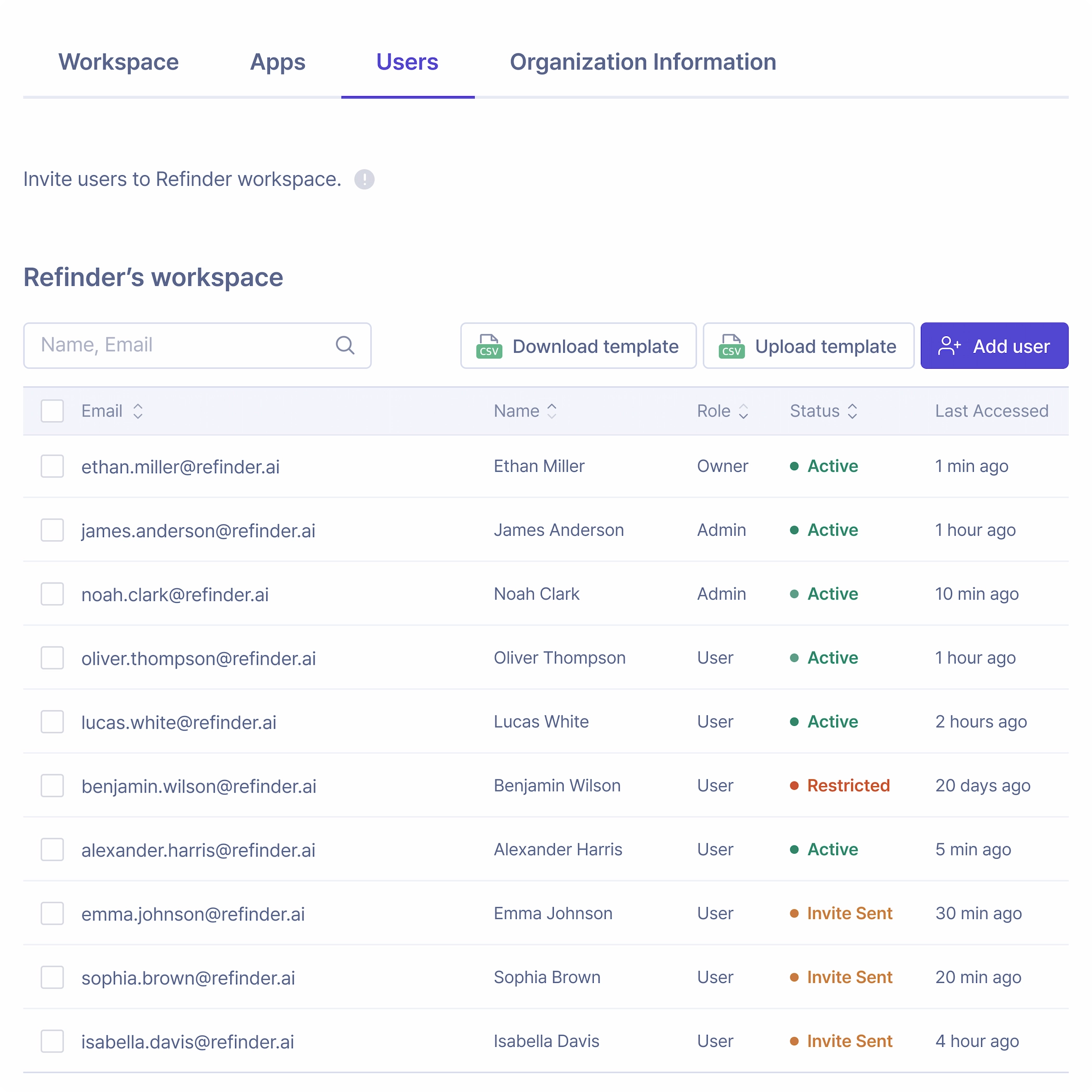 Refinder permission management