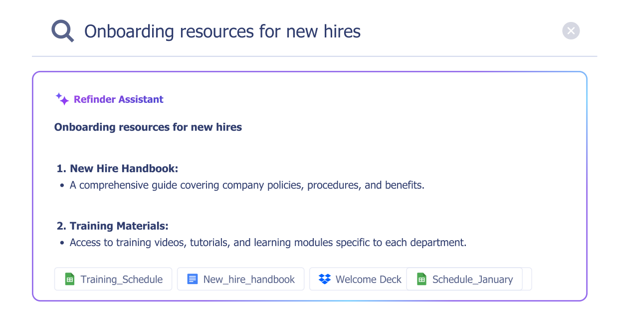 Refinder supports hassle-free employee onboarding with AI