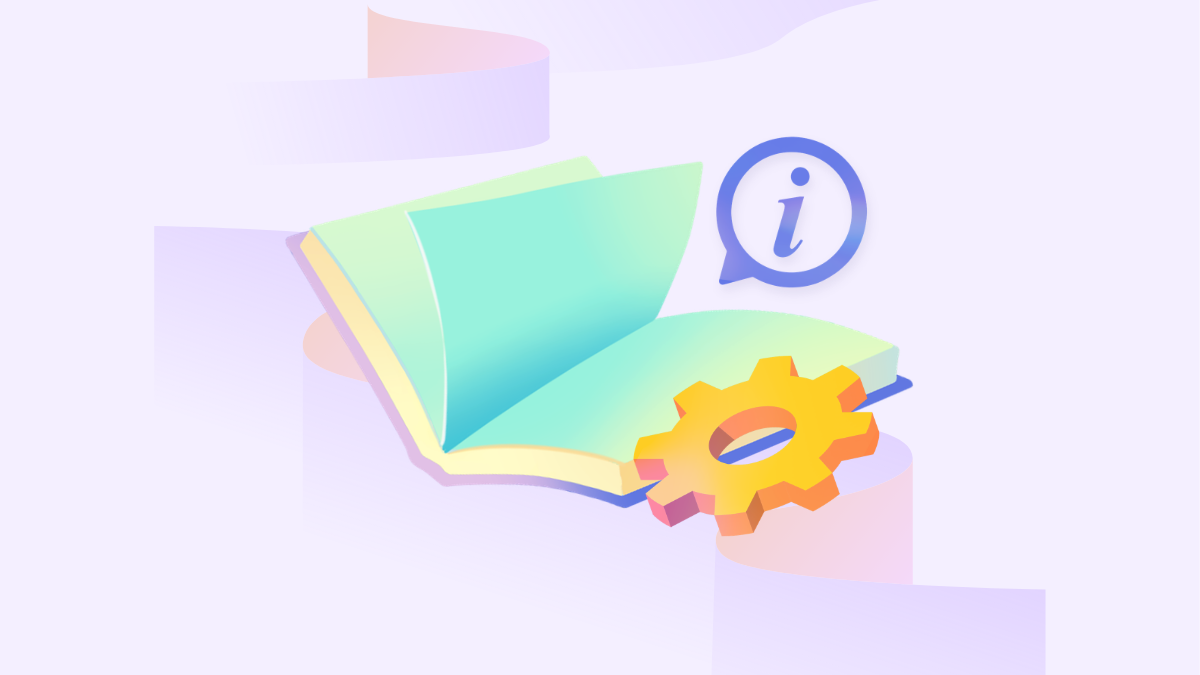 Illustration representing Agentic Knowledge Management: an open book symbolizing a knowledge base integrated with an automation gear and an intelligence icon.